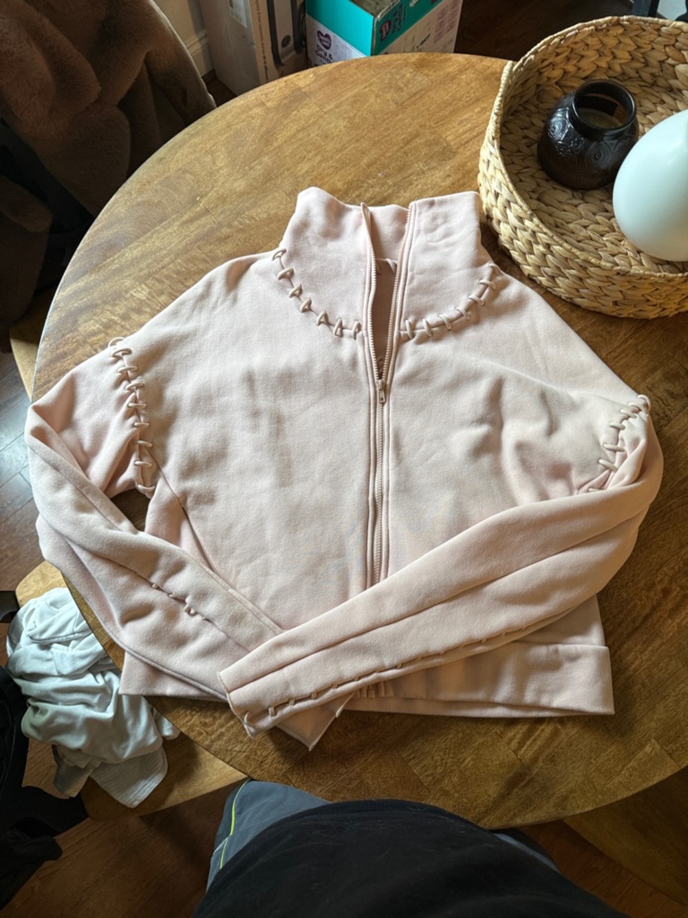 ALO Yoga Blush Pink Zip-Up Jacket